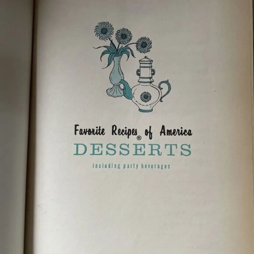 Favorite Recipes of America Desserts including Party Beverages Vtg Cookbook 1968